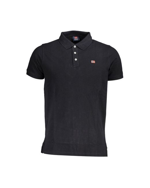 Norway 1963 Black Cotton Polo Shirt for men