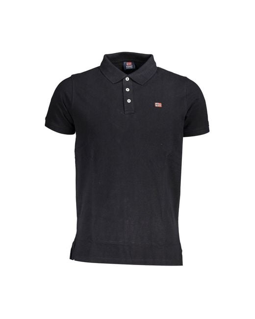 Norway 1963 Black Cotton Polo Shirt for men