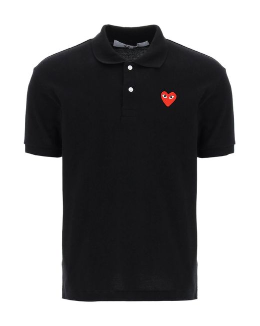 COMME DES GARÇONS PLAY Black Heart Polo Shirt for men