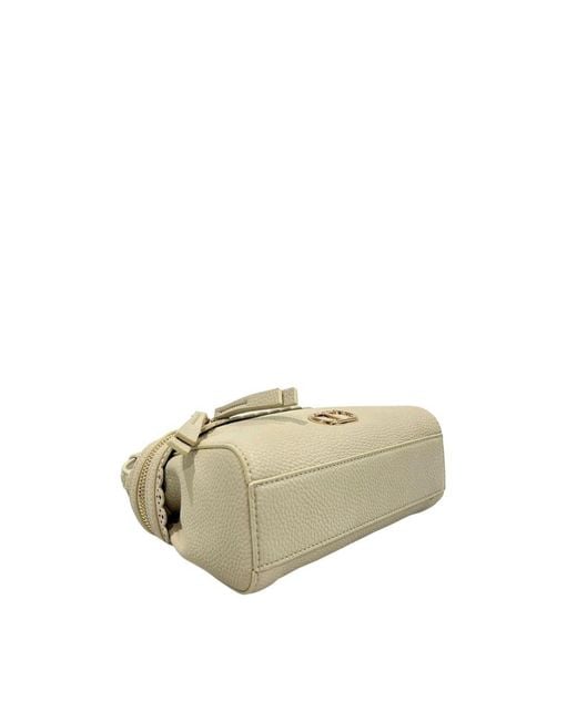 Twinset Metallic Beige Pu Handbag