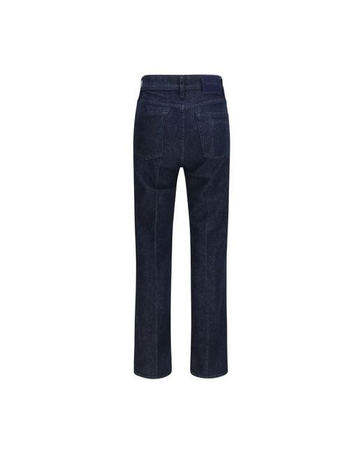 Jacob Cohen Blue Polyester Cropped Jeans