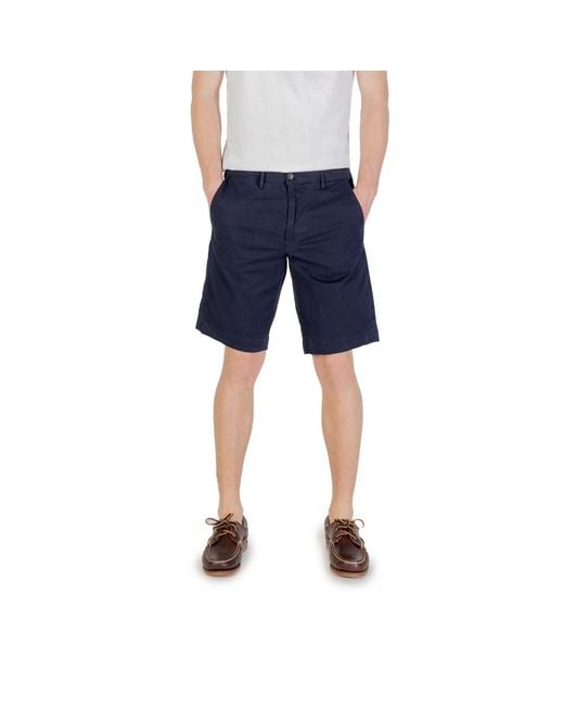 Borghese Blue Cotton Bermuda for men