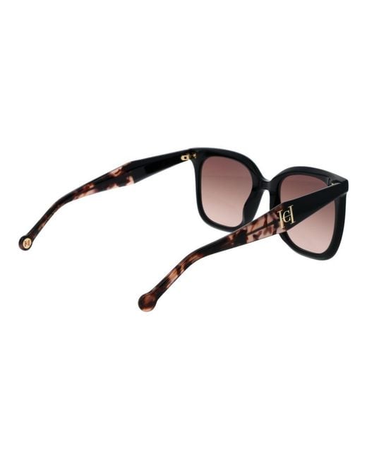 Carolina Herrera Black Acetate Sunglasses