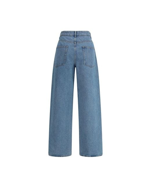 Rohe Blue Cotton Relaxed Fit Jeans
