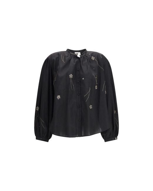 Forte_forte Black Cotton Pattern Shirt