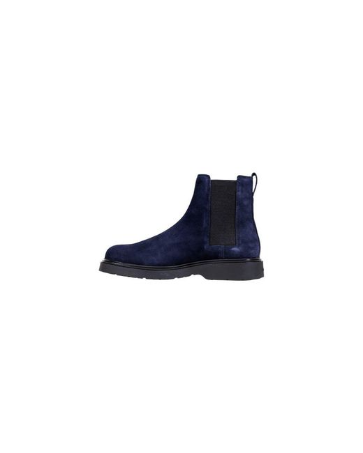 Calvin Klein Blue Suede Leather Chelsea Boots for men