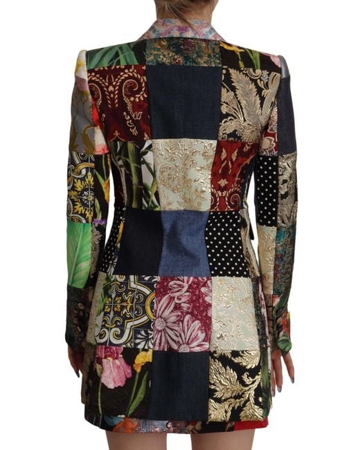 Dolce & Gabbana Black Elegant Patchwork Blazer Jacket