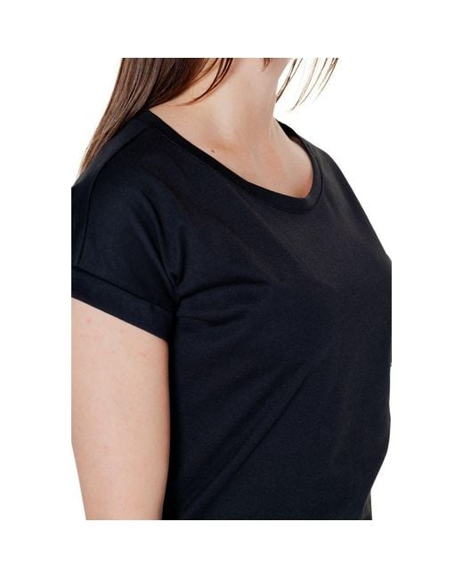 VILA CLOTHES Black Cotton T