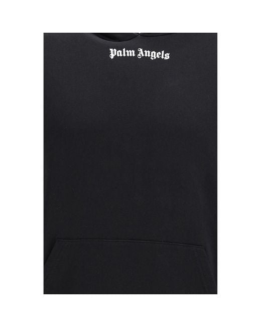 Palm Angels Blue Black Cotton Sweatshirt for men