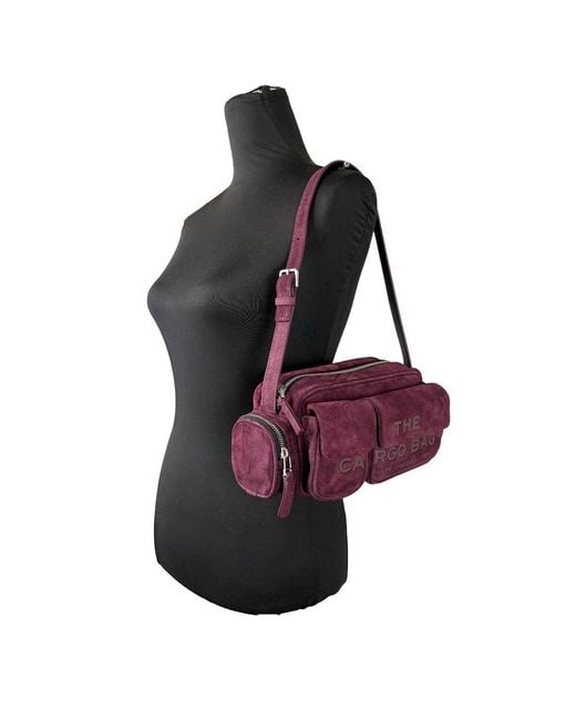 Marc Jacobs Purple The Cargo Suede Shoulder Bag