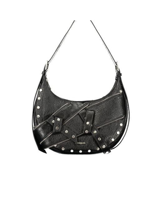 Desigual Black Nero Poliuretano Donna Bag