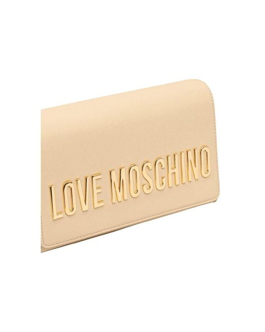 Love Moschino Natural Beige Polyethylene Handbag