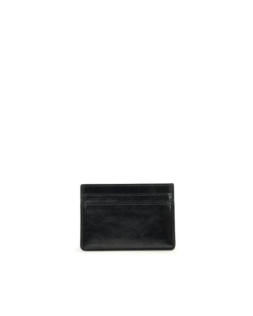 MARINE SERRE Black Calf Leather Bos Taurus Wallet