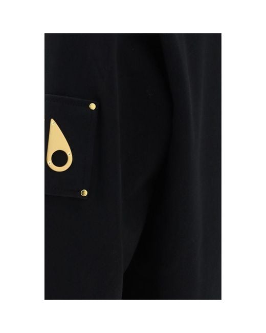 Moose Knuckles Blue Black Cotton Sweatshirt for men