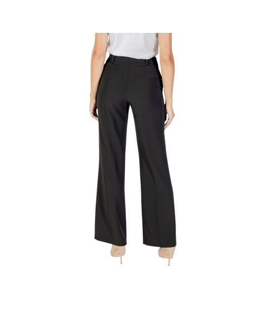 Rinascimento Black Polyester Casual Pants