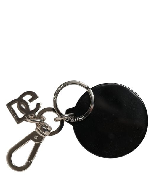 Dolce & Gabbana Metallic Black Kaisen Toge Inumaki Charm Metal Keychain Keyring