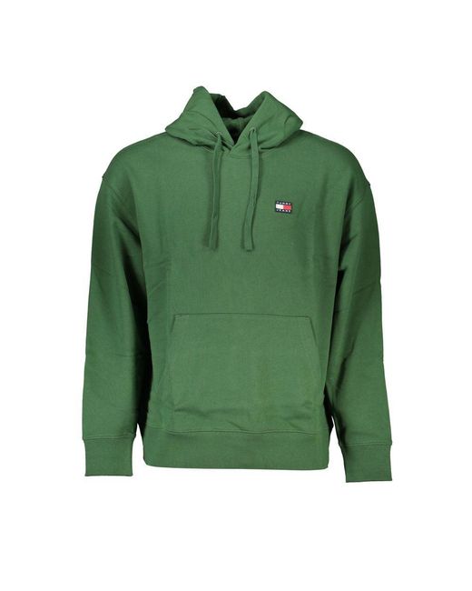 Tommy Hilfiger Green Hooded Cotton Sweatshirt for men