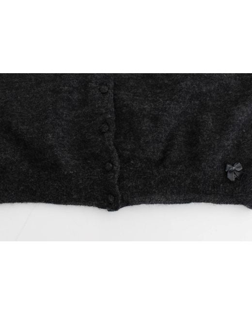 Ermanno Scervino Black Chic Cropped Alpaca Wool Sweater