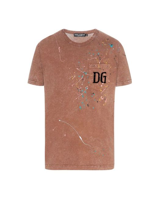 Dolce & Gabbana Brown Dg T-Shirt for men
