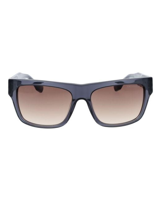 Trussardi Blue Gray Acetate Sunglasses for men