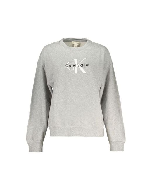 Calvin Klein Gray Cotton Sweatshirt Clothing