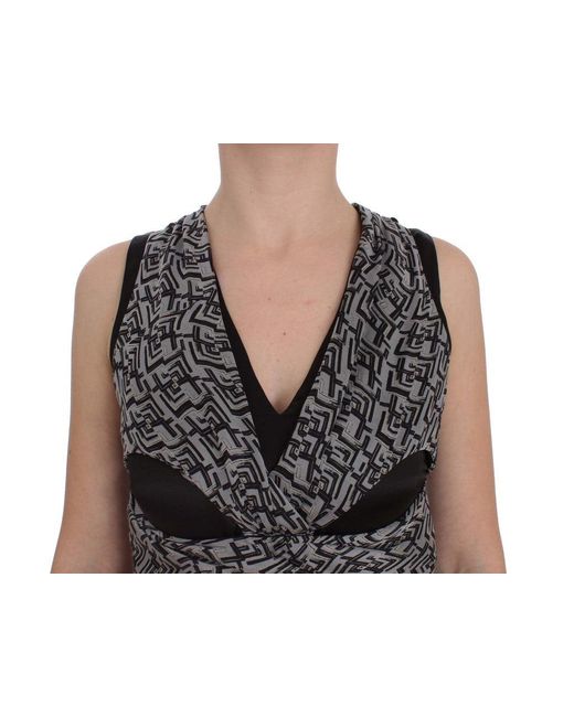 Karl Lagerfeld Black Silk Blouse Top