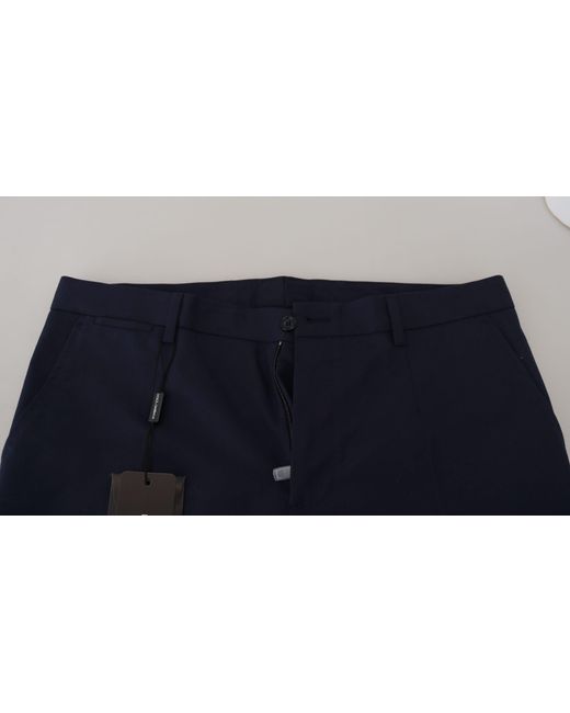 Dolce & Gabbana Blue Elegant Slim Fit Dress Pants for men