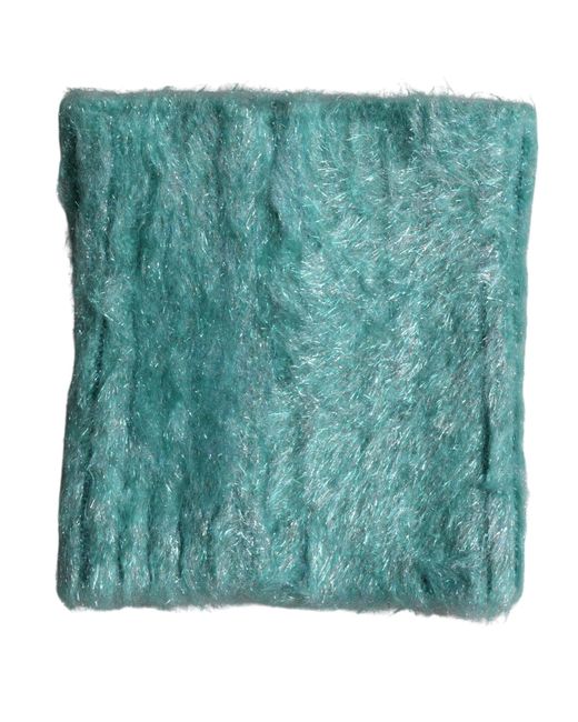Dolce & Gabbana Green Mohair Wool Knitted Wrap Shawl 62Cm X 32.5Cm Scarf