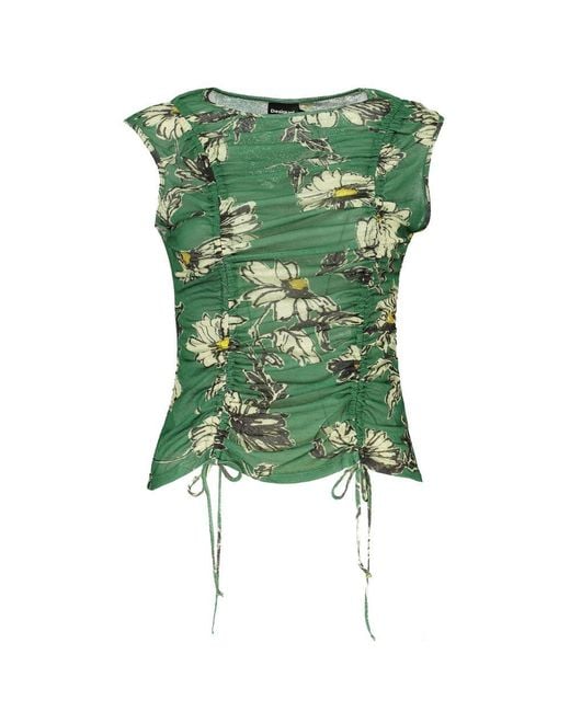 Desigual Green Sleeveless Tops