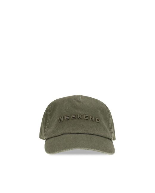 Max Mara Green Bicolor Cotton Cap (baseball Hat)