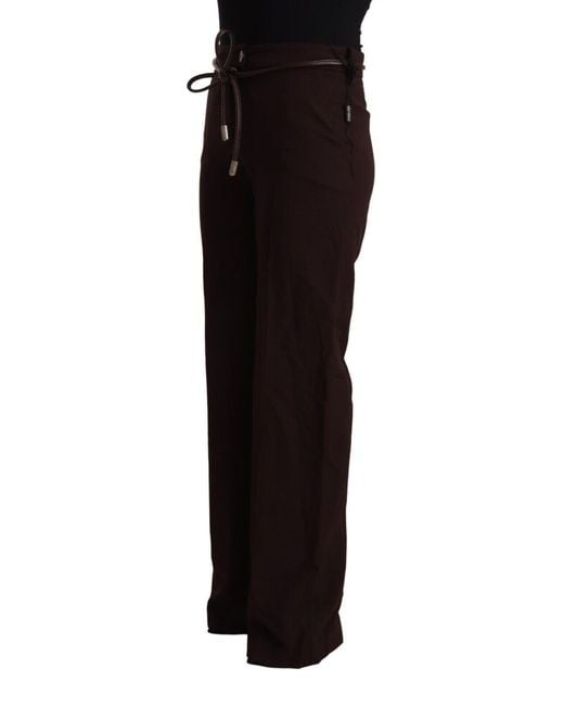 Patrizia Pepe Black Elegant High Waist Straight Forma Pants