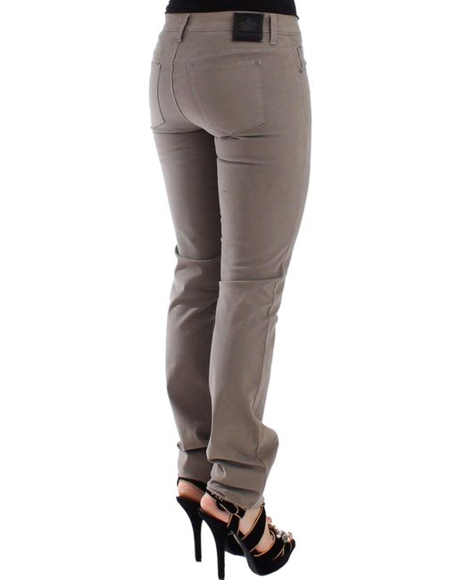 Ermanno Scervino Gray Chic Taupe Skinny Jeans For Elevated Style