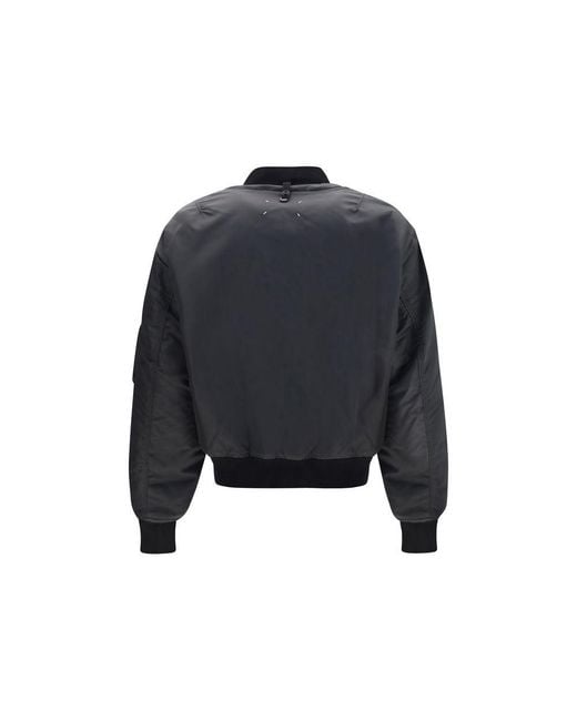 Maison Margiela Black Multicolor Polyamide Bomber for men