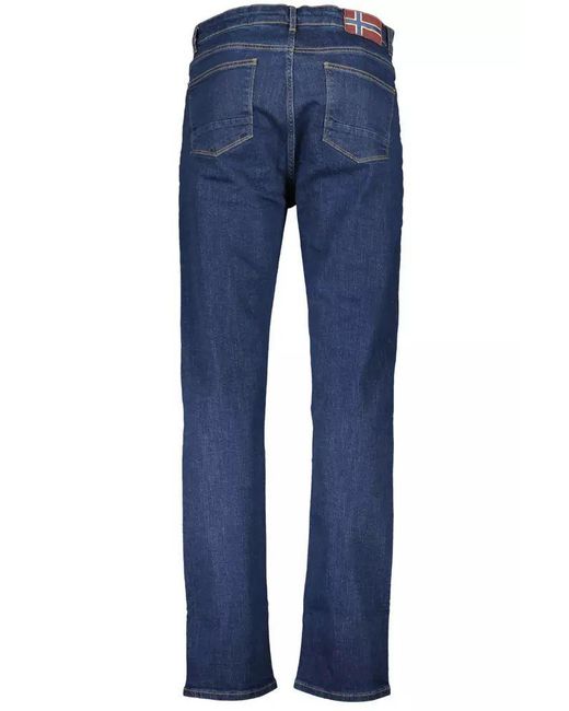 Napapijri Blue Cotton Jeans & Pant for men