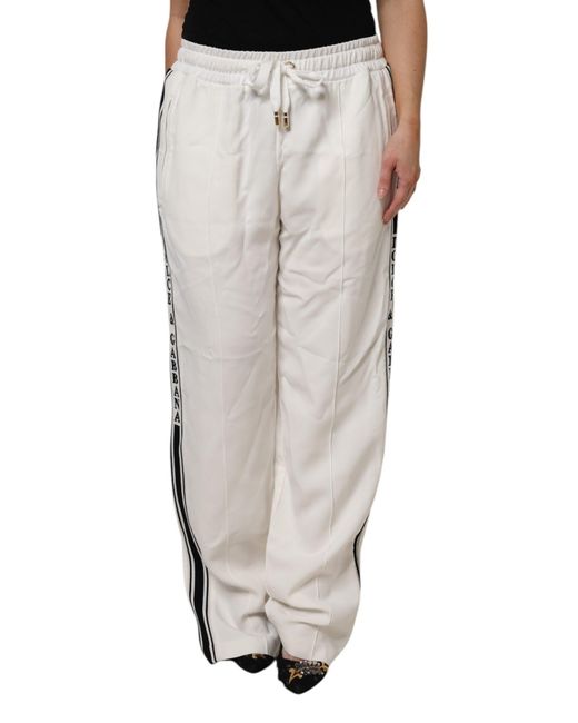 Dolce & Gabbana Gray White Jogger Sweatpants Pants for men