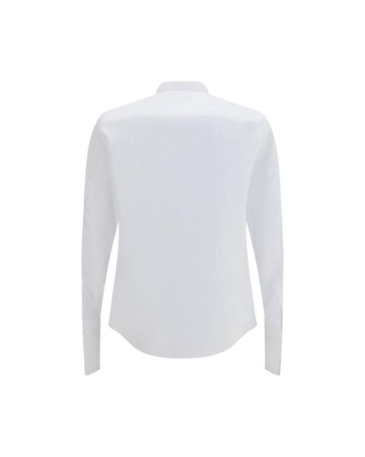 Fendi White Cotton Dress Shirt for men