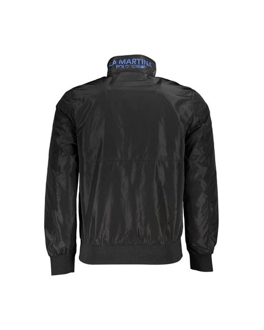 La Martina Black Polyester Jacket for men