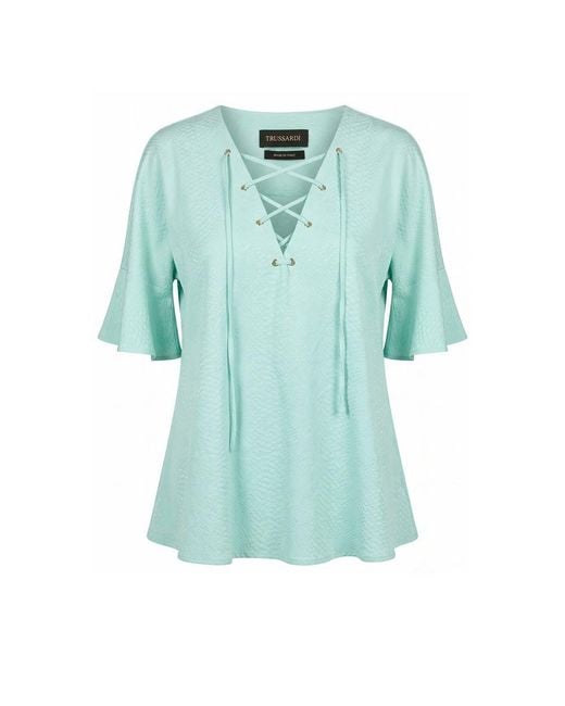 Trussardi Light Blue Cotton Shirt