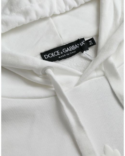 Dolce & Gabbana Gray Cotton Hooded Pullover Sweatshirt Sweater for men