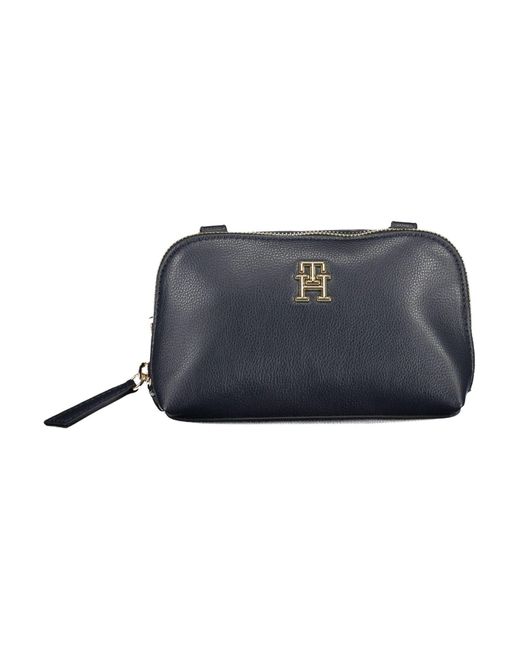 Tommy Hilfiger Blue Elegant Shoulder Bag With Card Pockets
