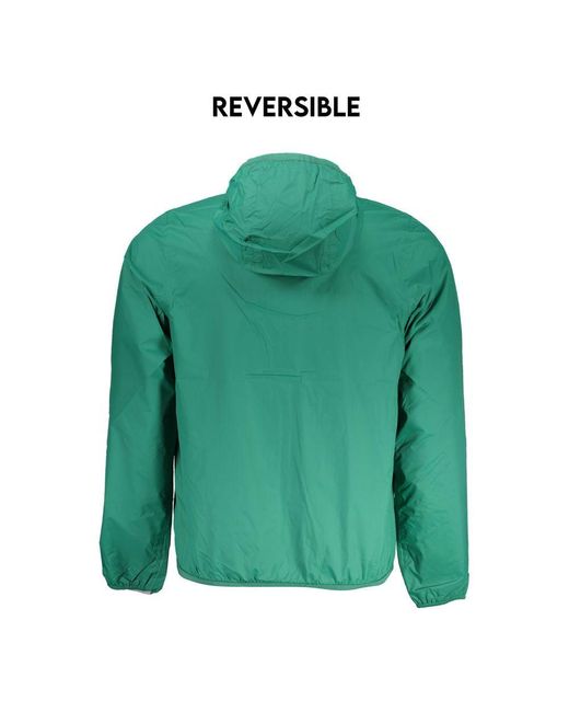 K-Way Green Polyamide Jacket for men