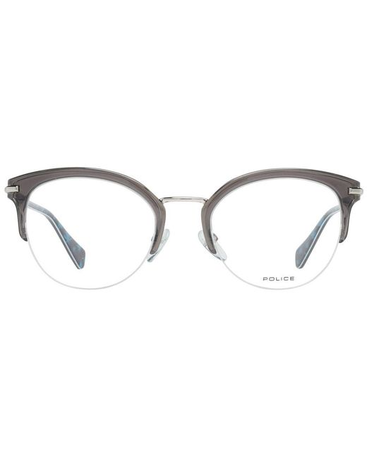 Police Metallic Gray Metal & Plastic Glasses (frames)