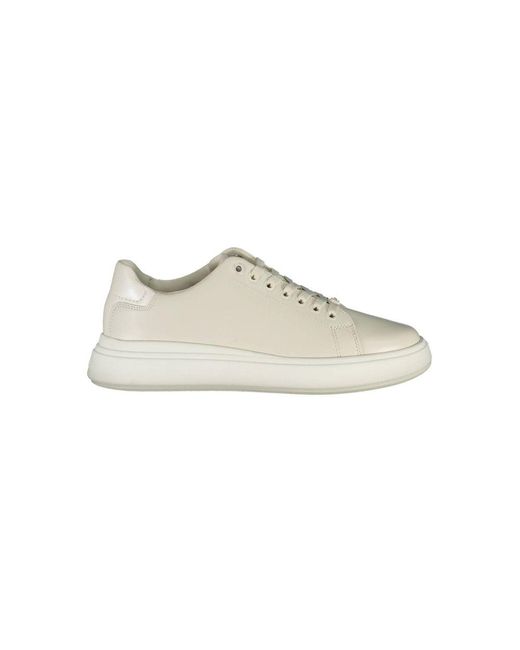 Calvin Klein White Leather Sneaker