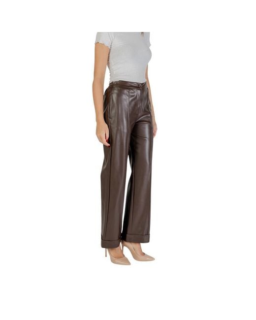 Liu Jo Brown Polyester Casual Pants