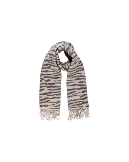 Pieces Multicolor Beige Marabou Scarf