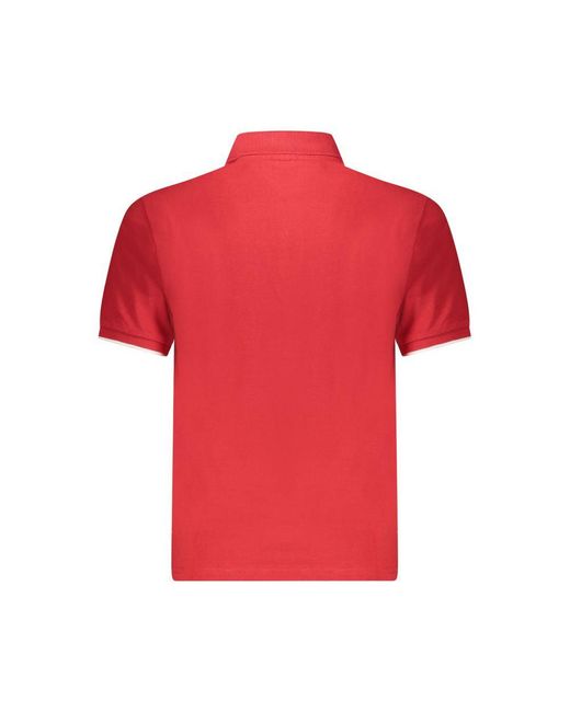 North Sails Red Cotton Polo Shirt for men