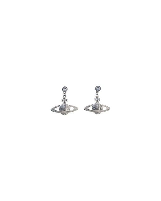 Vivienne Westwood White Silver Brass Earrings