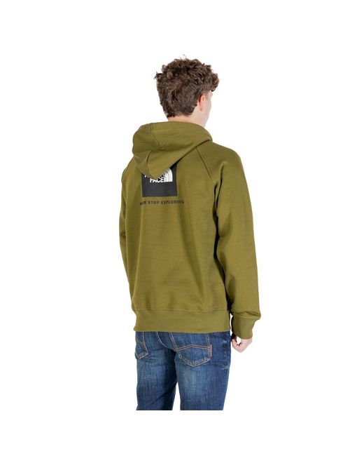 The North Face Green Bicolor Cotton Hoodie for men