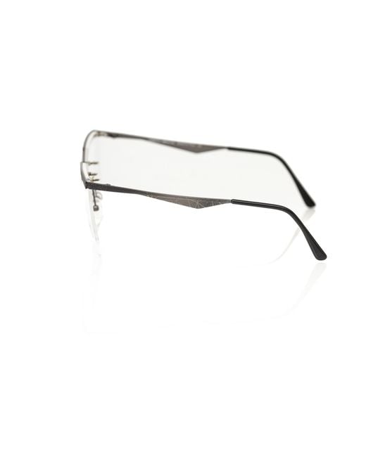 Frankie Morello Black Glitter Metal Clubmaster Eyeglasses