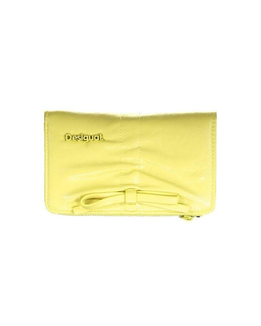 Desigual Yellow Giallo Polyurethane Wallet